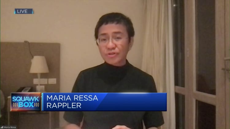 The Philippines hopes politics will take a 'back seat' to economics: Nobel Prize winner Maria Ressa