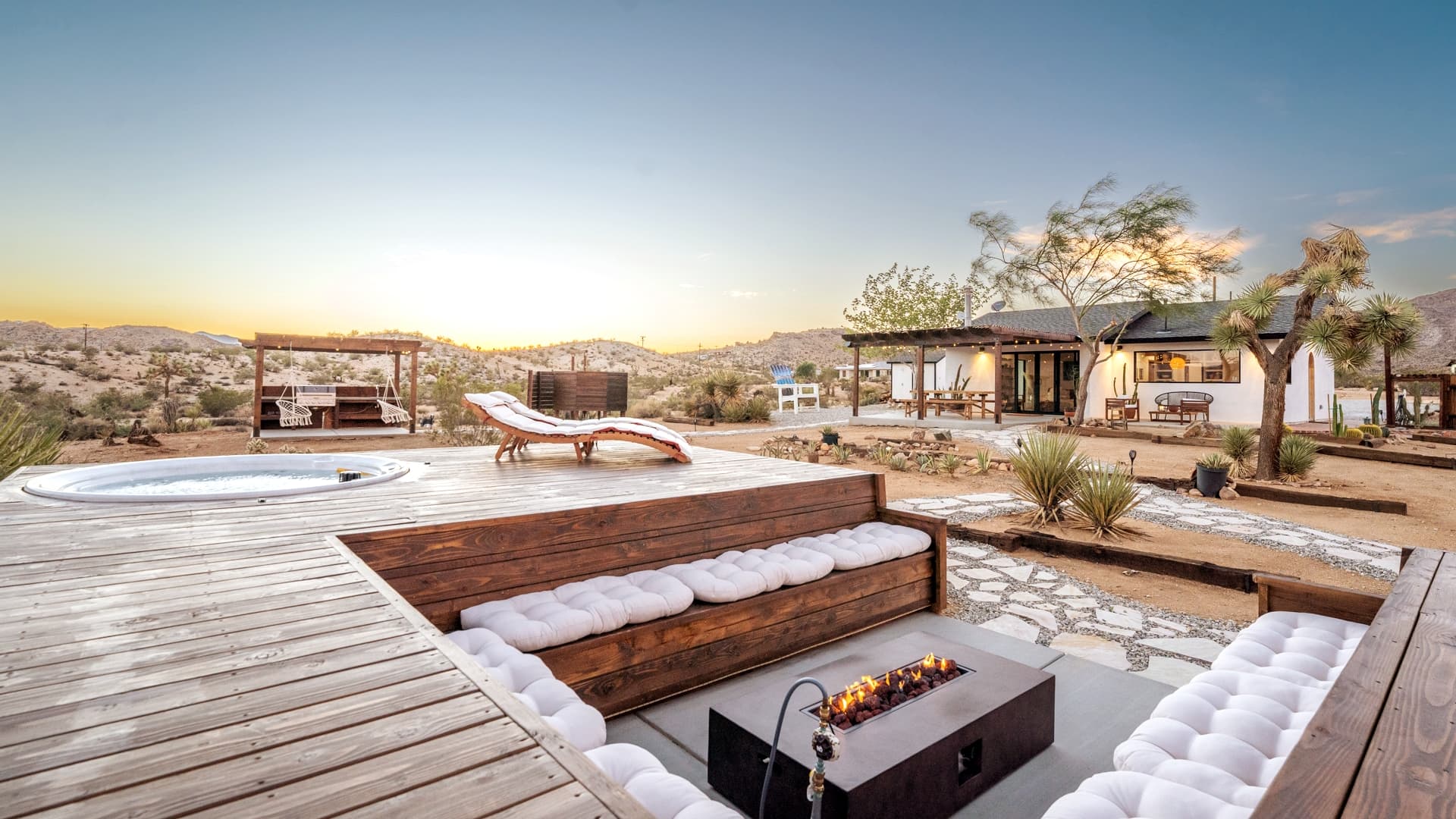 Casa Coyotes is a luxury villa that sits on five acres of land and only five minutes away from Joshua Tree National Park West Entrance in California.