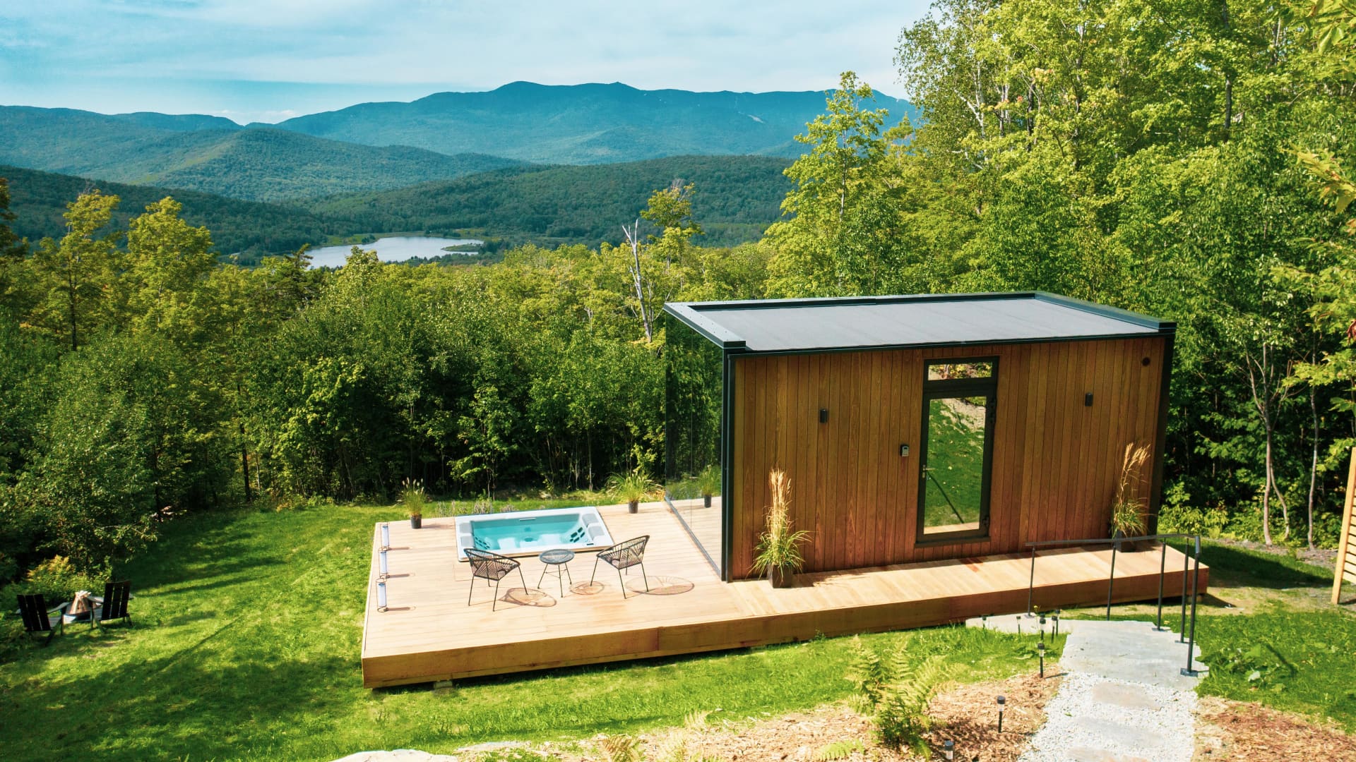 Located in the heart of the Green Mountains in Vermont, this tiny home is just 200 square feet. 