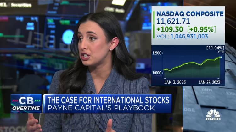Courtney Garcia of Pain Capital said valuations in international stocks are attractive.
