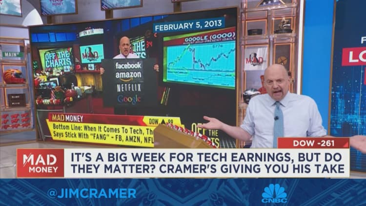 Jim Cramer says his group of 'FANG' tech companies have lost their magic