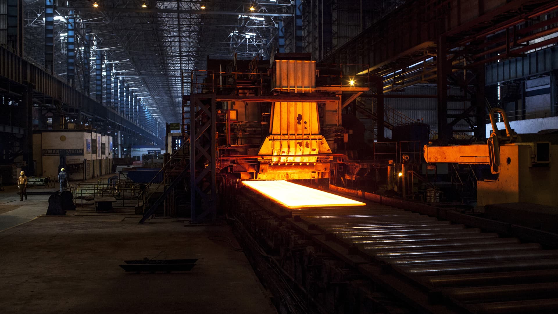 The plate mill of the Jindal Steel and Power Ltd. plant in Raigarh, Chhattisgargh, India, on Feb. 11, 2015.