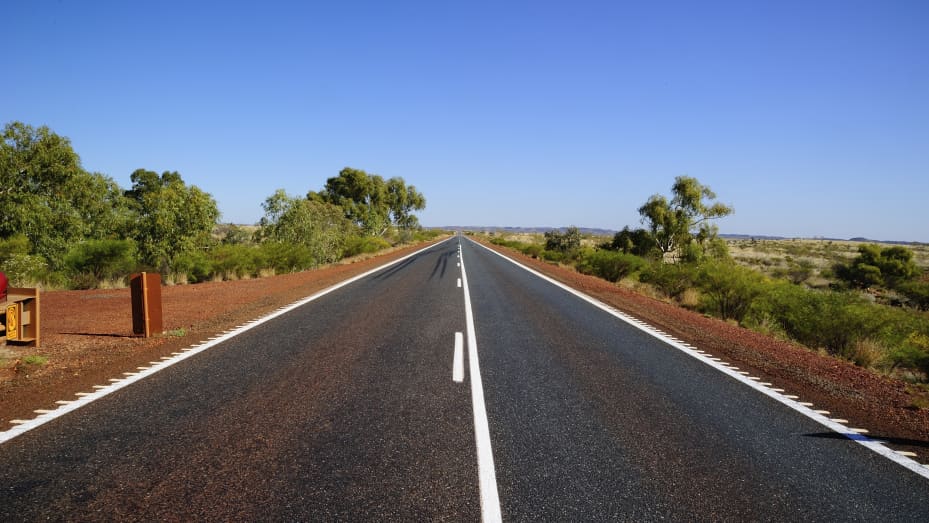 The Great Northern Highway. Western Australia. A radioactive device belonging to mining firm Rio Tinto was found on the roadside after coming off the back of a truck.