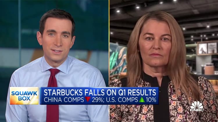 Starbucks CFO: We expect the back half of the year to be stronger than Q1 and Q2