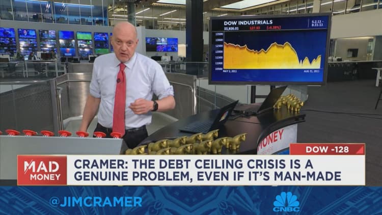 Jim Cramer gives a history lesson on the debt ceiling