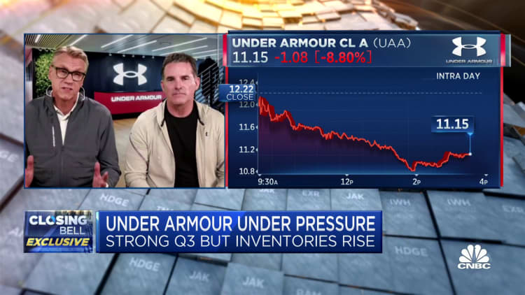 Under Armour CEO: Inventory is a story, but we're quite comfortable with how our inventory looks