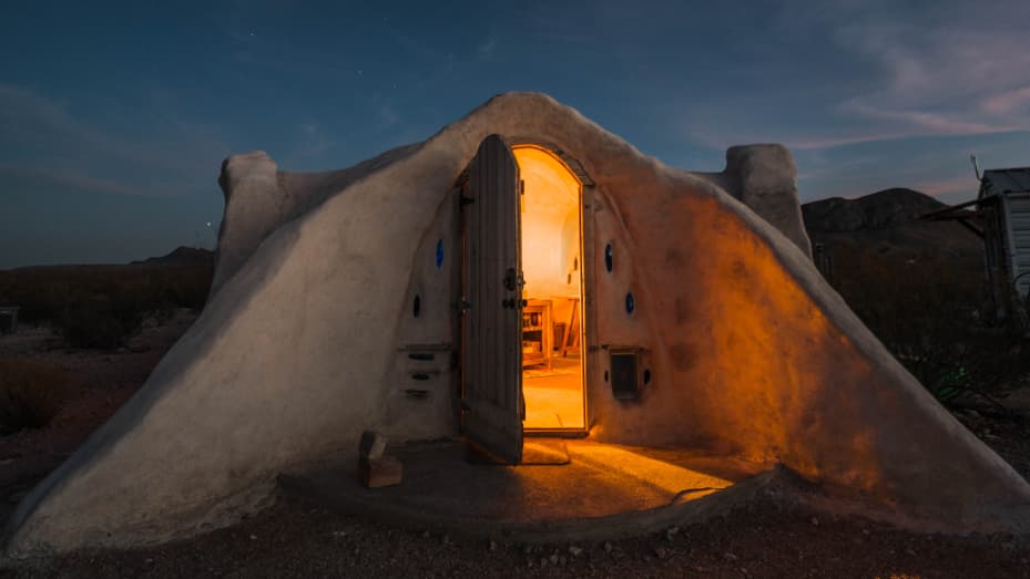 This adobe dome in Terlingua, Texas is close to Big Bend National Park.