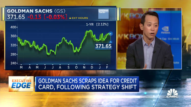 Goldman Sachs scraps direct-to-consumer credit card plan