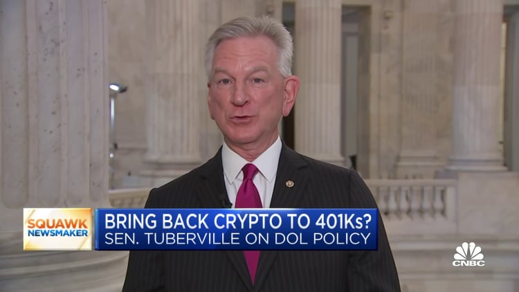 Sen. Tommy Tuberville on how his Financial Freedom Act would allow 401(k) crypto investment