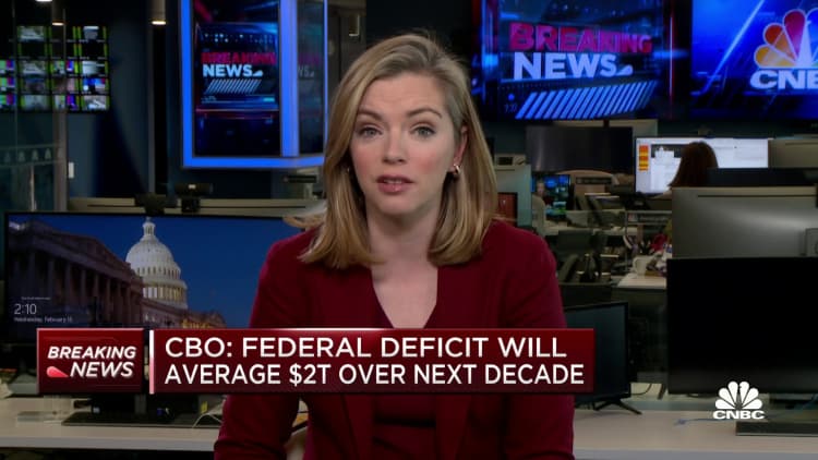 CBO says federal deficit will average $2T over next decade, U.S. will hit debt limit between July and September