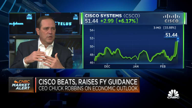 Cisco CEO Chuck Robbins: We are now at a point where 44% of our revenue is recurring