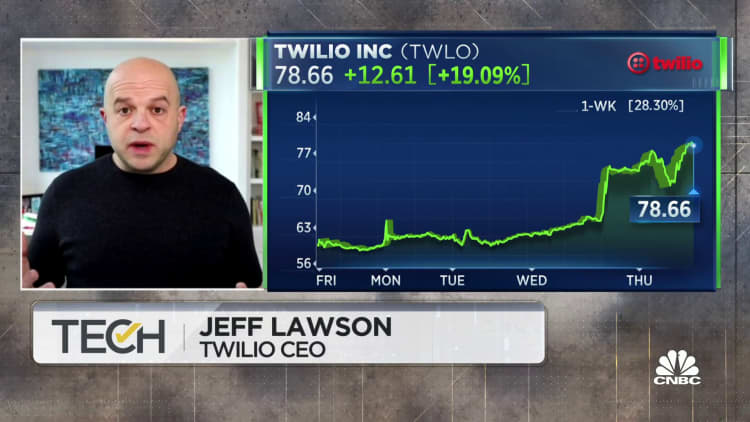 يقول جيف لوسون ، الرئيس التنفيذي لشركة Twilio ، إننا نركز على النظر حقًا في استثماراتنا
