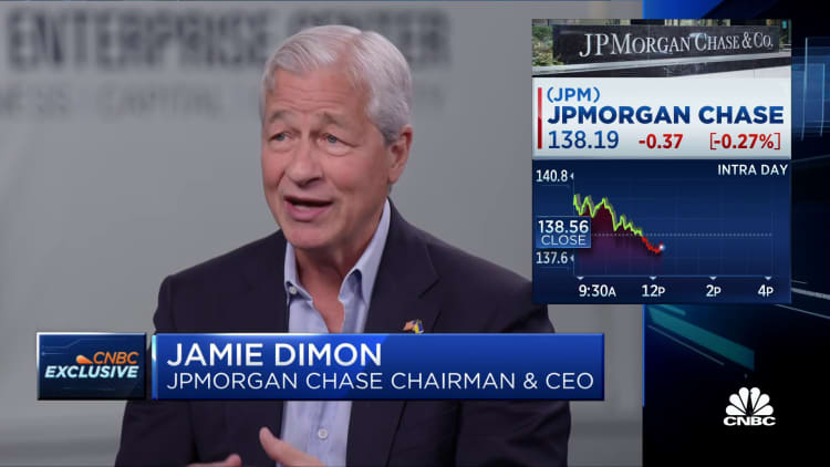 JPMorgan CEO Jamie Dimon says he always has a recession playbook, but isn't using it right now