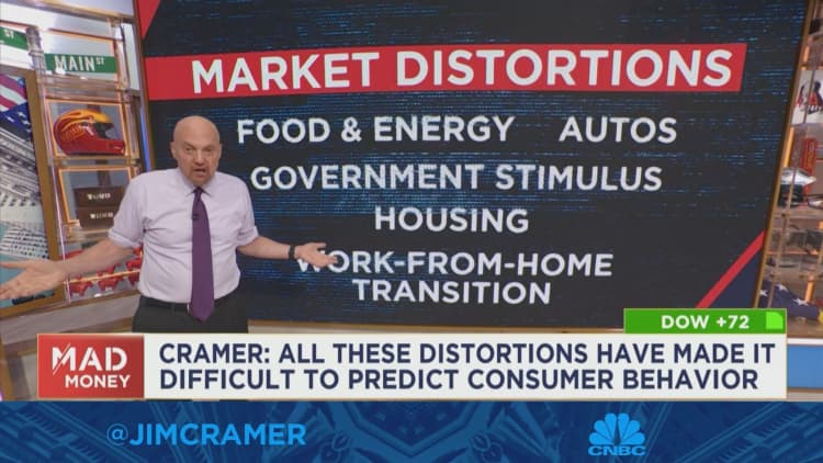 When you add up all the distortions, it's insanely hard to predict consumer behavior, says Cramer
