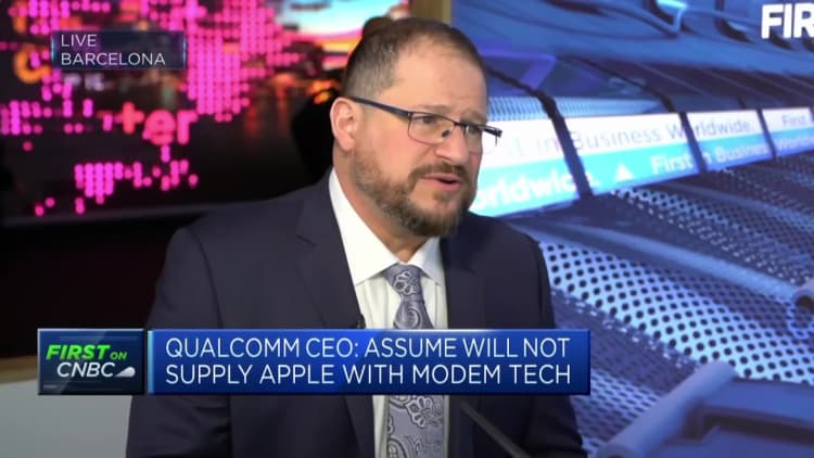 Qualcomm CEO says no plans to provide Apple modem in 2024