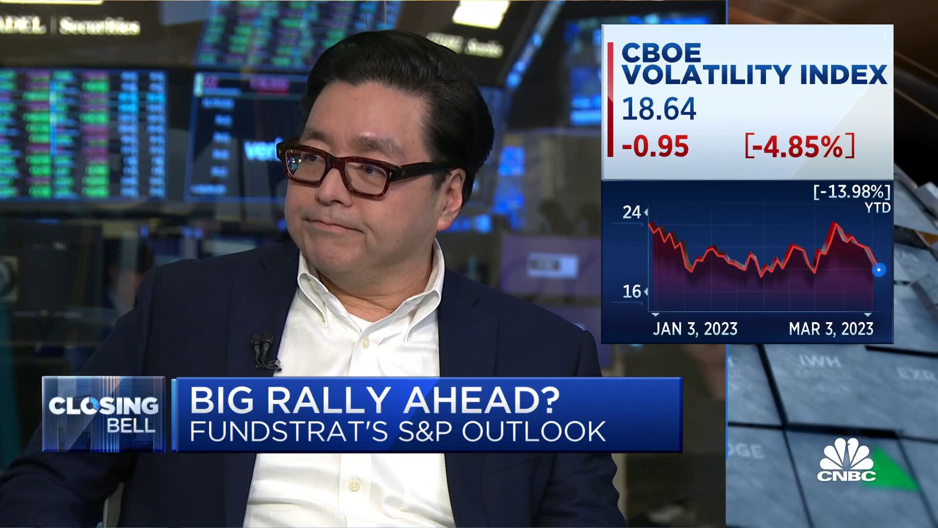 As inflationary data softens, yield and bond volatility will fall, says  Fundstrat's Tom Lee