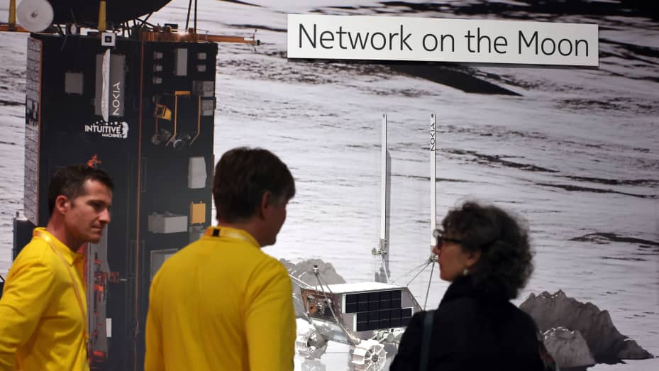 Nokia hopes to install a data network on the moon sometime in 2023, an executive told reporters.