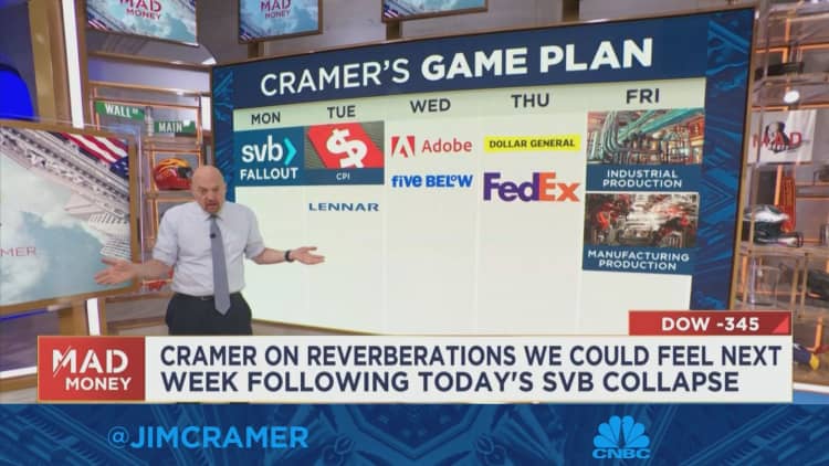 SVB's collapse could be what keeps the Fed from destroying the entire economy, Cramer says