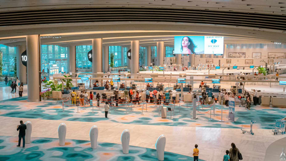Changi Airport's newly revamped Terminal 2 departure hall.