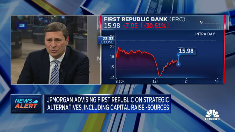 JPMorgan advises First Republic on strategic alternatives, including capital raise
