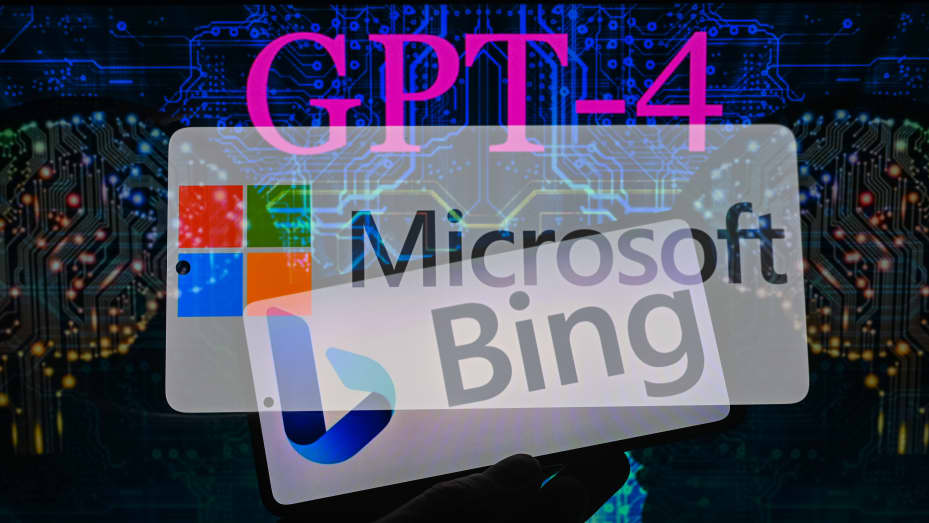 Microsoft - Bing seen on mobile with ChatGPT4 on screen, seen in this photo illustration. On 12 March 2023 in Brussels, Belgium.
