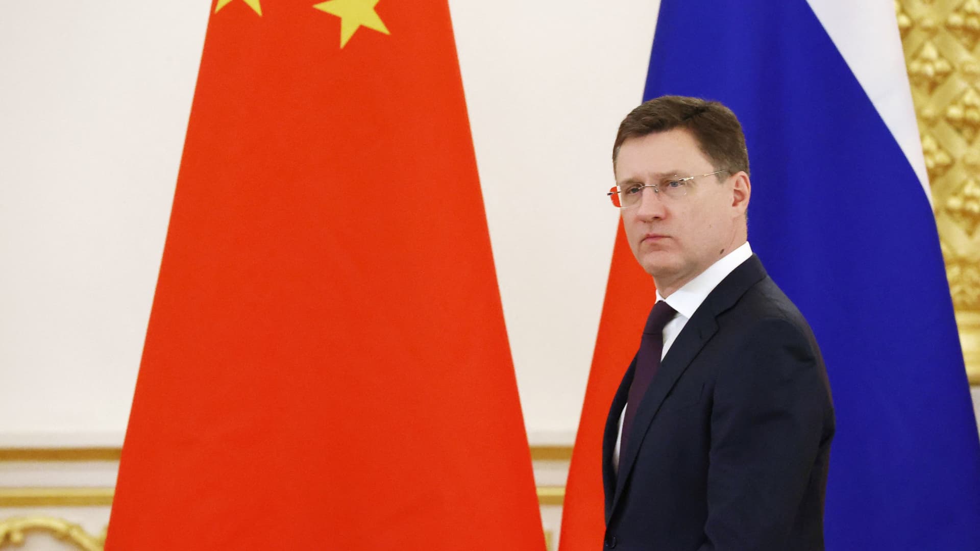 Russian Deputy Prime Minister Alexander Novak arrives for Russia - China talks in an expanded format at the Kremlin in Moscow, Russia March 21, 2023.