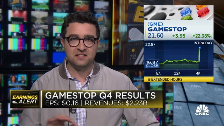 GameStop posts first quarterly profit in two years, shares surge