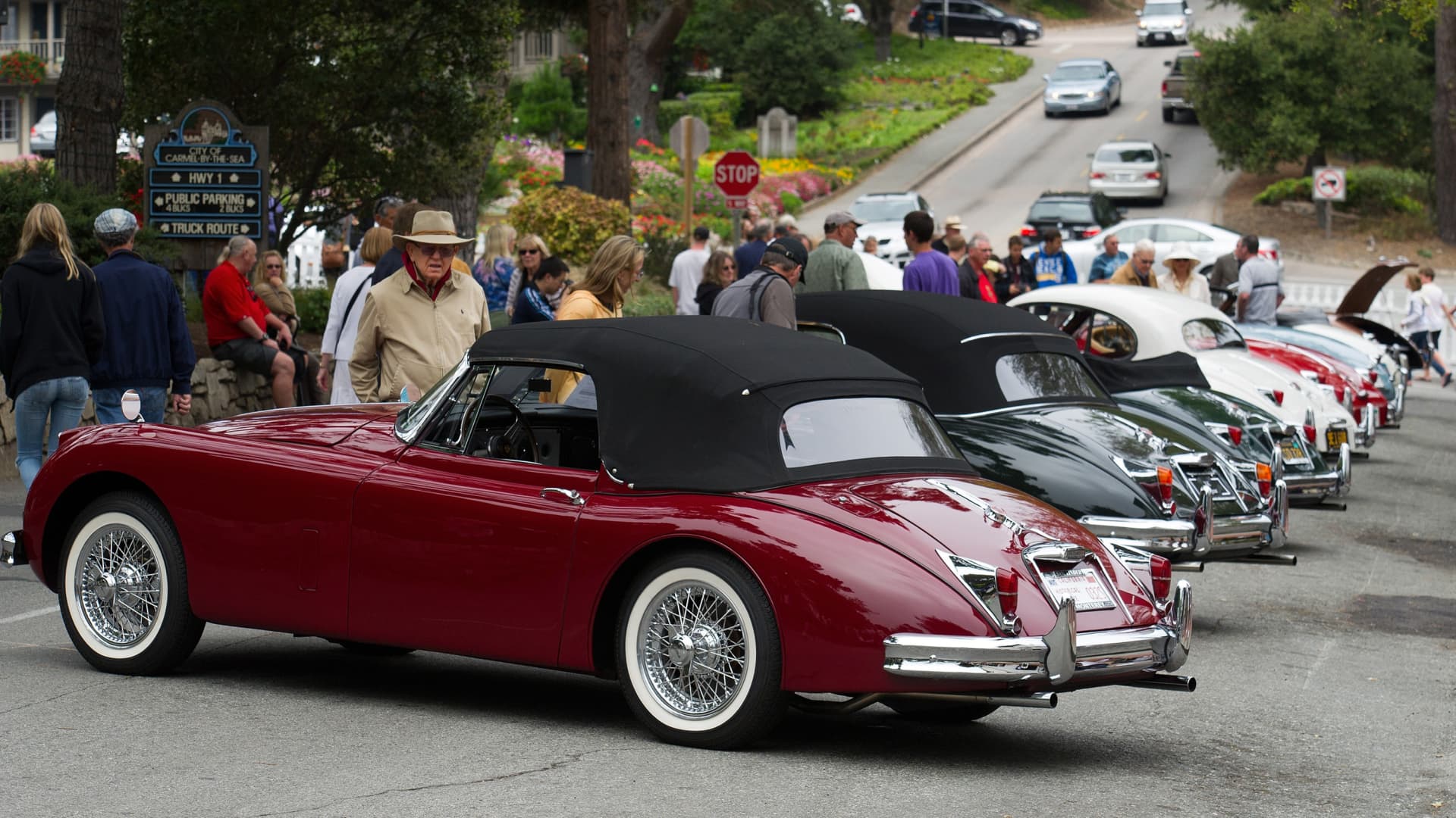 Cars displayed at a car show in Carmel, California, in 2011.