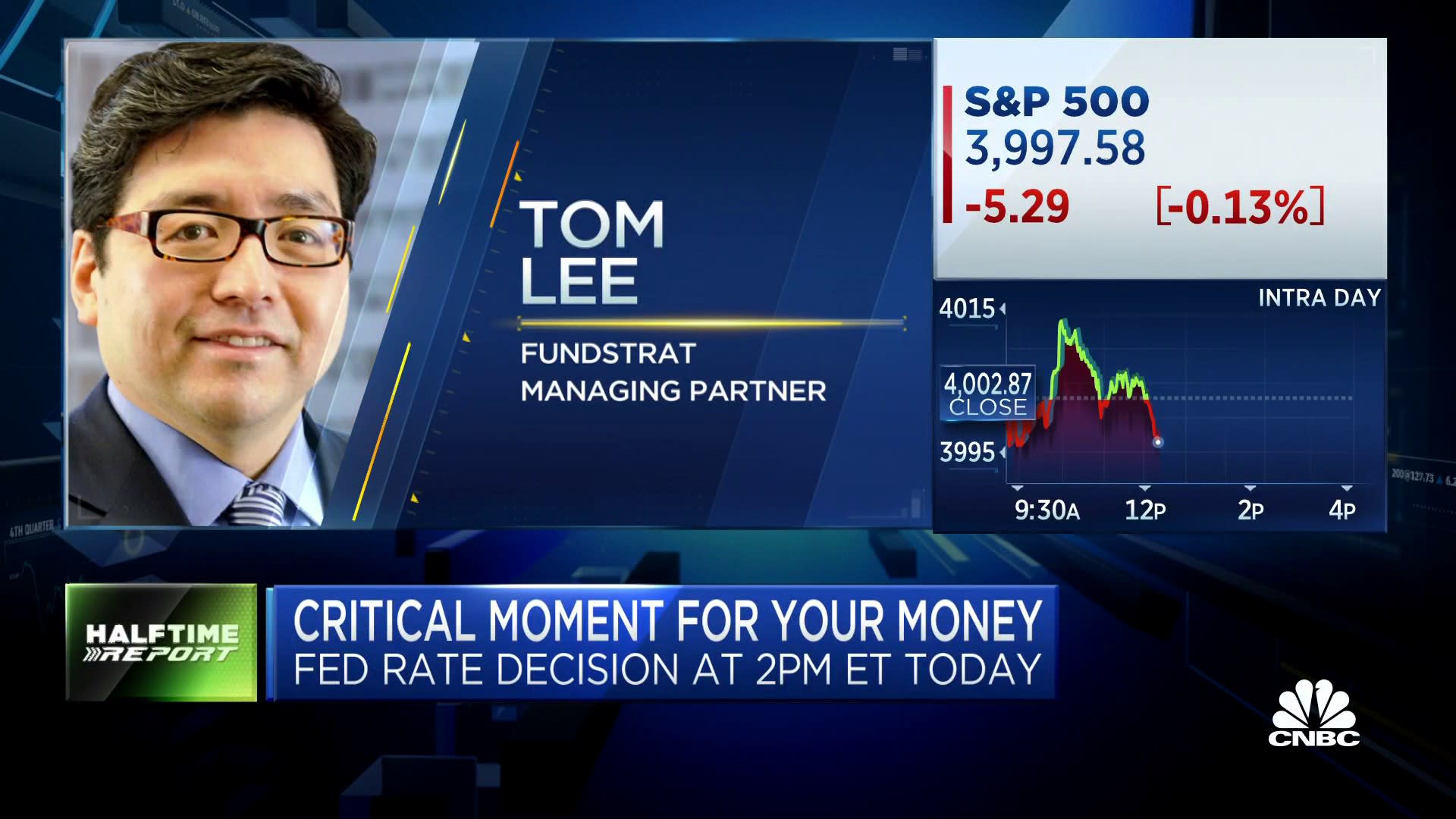 If the Fed tightens further, this banking crisis could fuel more panic,  says Fundstrat's Tom Lee