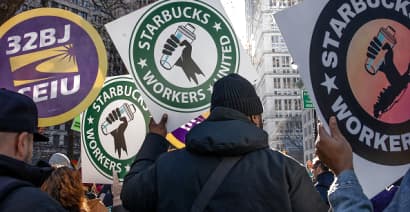 Starbucks workers file labor complaints as union goes on largest-ever strike