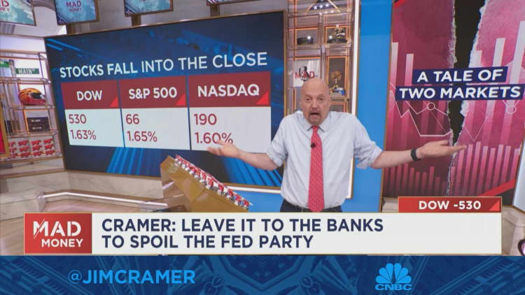 The market had been sailing higher until Yellen's comments, says Cramer