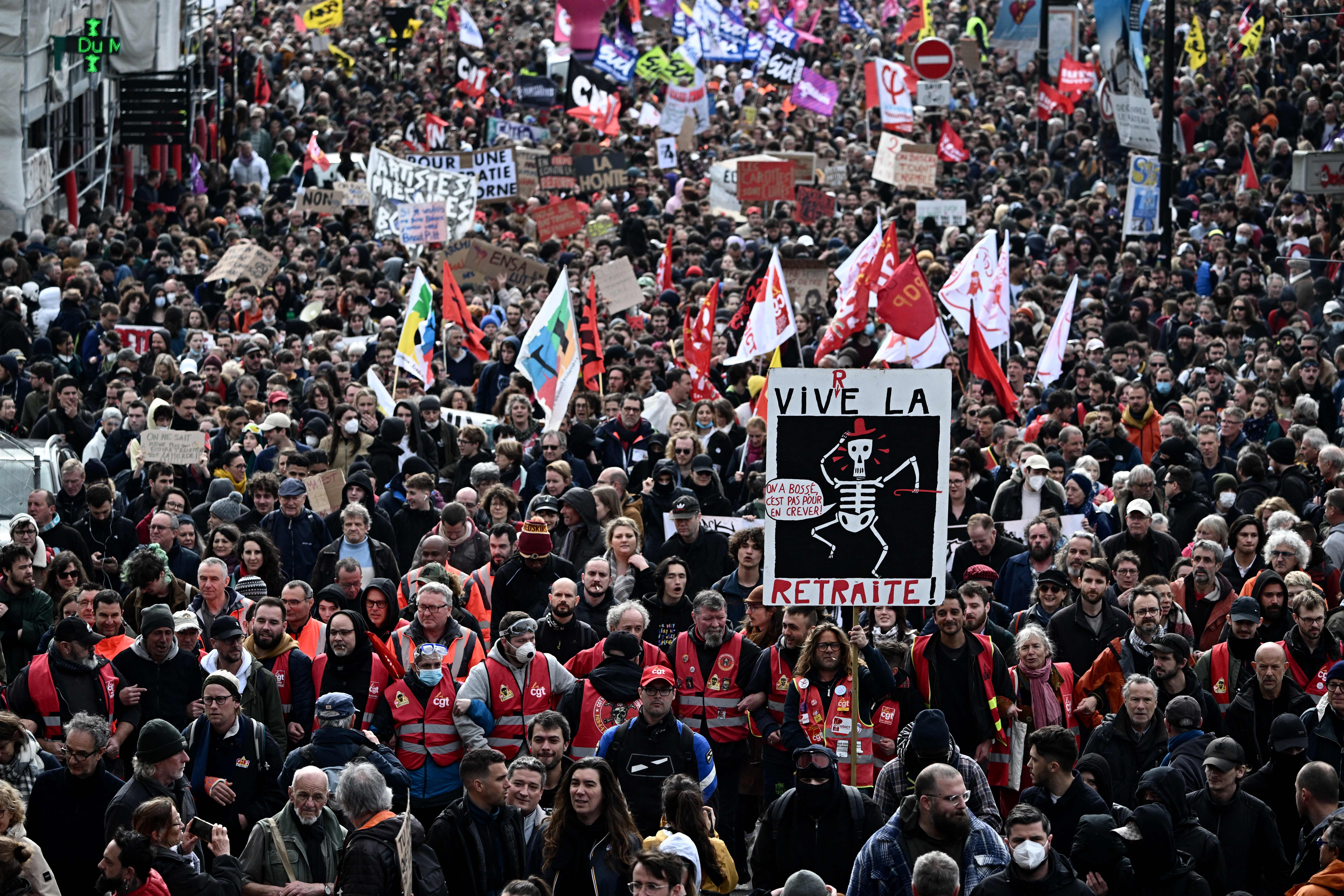 Demonstrations are taking place across France against the increase in the retirement age