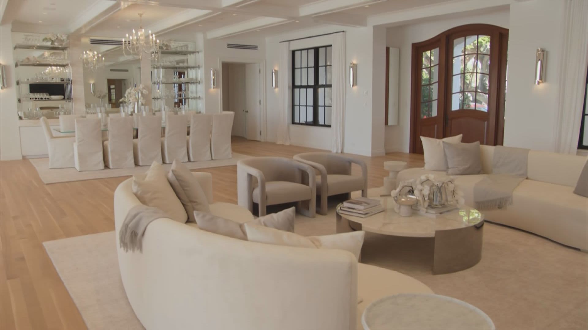 A living space inside the main home on Tarpon Isle, a private island in Palm Beach, Florida, on sale for $218 million.