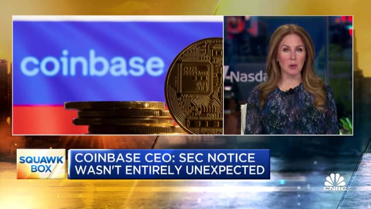 Coinbase CEO says SEC notice wasn't entirely unexpected
