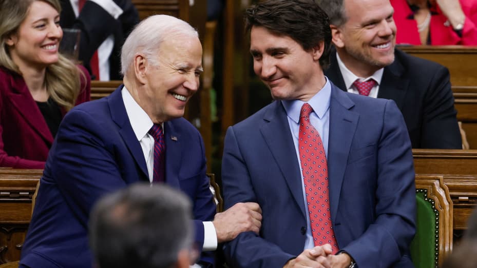 Biden and Trudeau meet on heels of Putin, Xi meeting