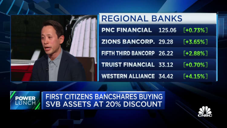 Deposit transfers from smaller banks to giants like JPMorgan has slowed, sources tell CNBC
