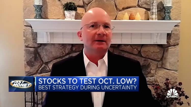 Canaccord's Tony Dwyer says his framework is 'light and tight' heading into the market's next push lower