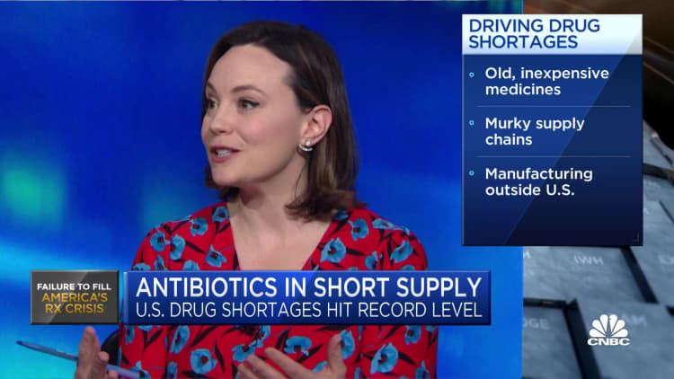 Antibiotics in short supply: U.S. drug shortages hit record level