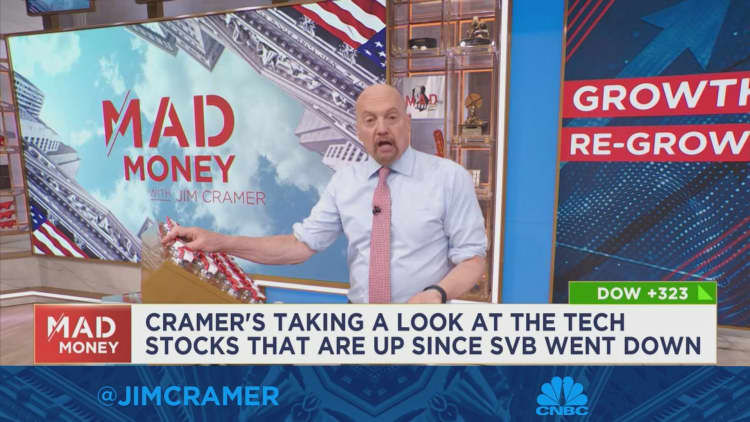 Cramer takes a look at tech stocks that are up since SBV went down