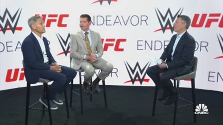 Watch Scott Wapner's full interview with Endeavor CEO Ari Emanuel and Vince McMahon of WWE