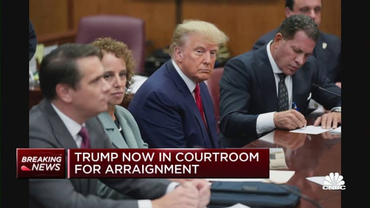 Trump arraignment photos released from inside New York City courtroom