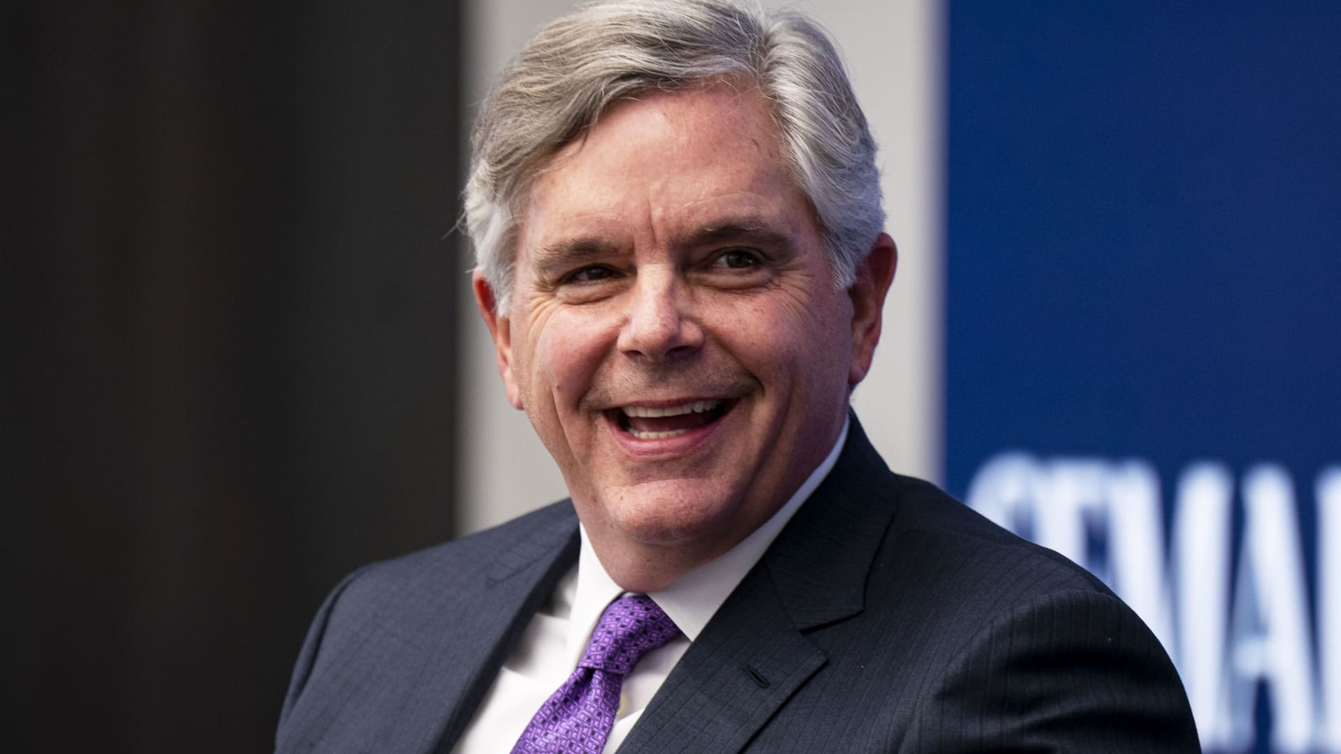 Larry Culp, chairman and chief executive officer of General Electric Co., speaks during the Semafor World Economy Summit in Washington, DC, on Wednesday, April 12, 2023.