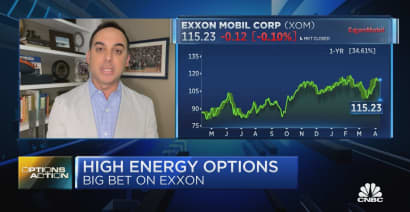 Options trader bets Exxon's run off the lows still has legs