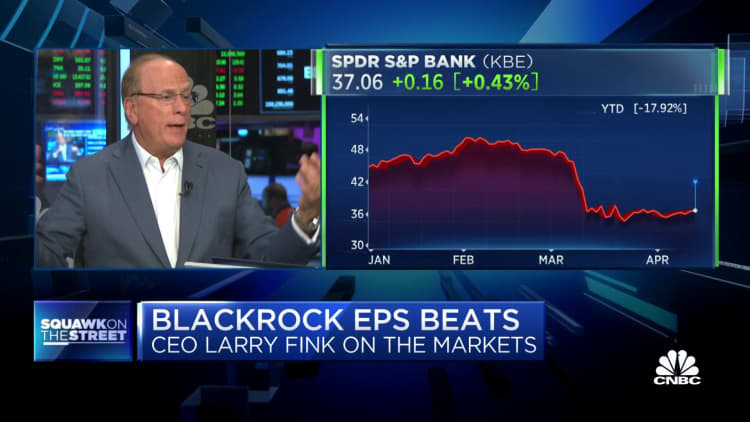 BlackRock's Larry Fink on earnings beat, banking crisis fallout and bond inflows