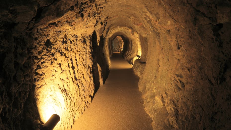 Iwami Ginzan, an underground silver mine in Shimane Prefecture that ended operations in the 1920s.