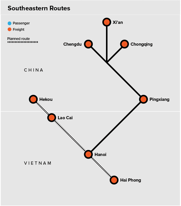 China Rail - Southeastern Routes