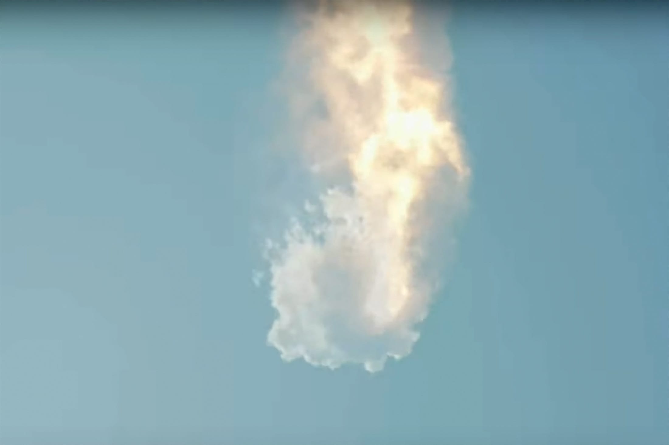 A SpaceX Starship explosion spread particles for miles