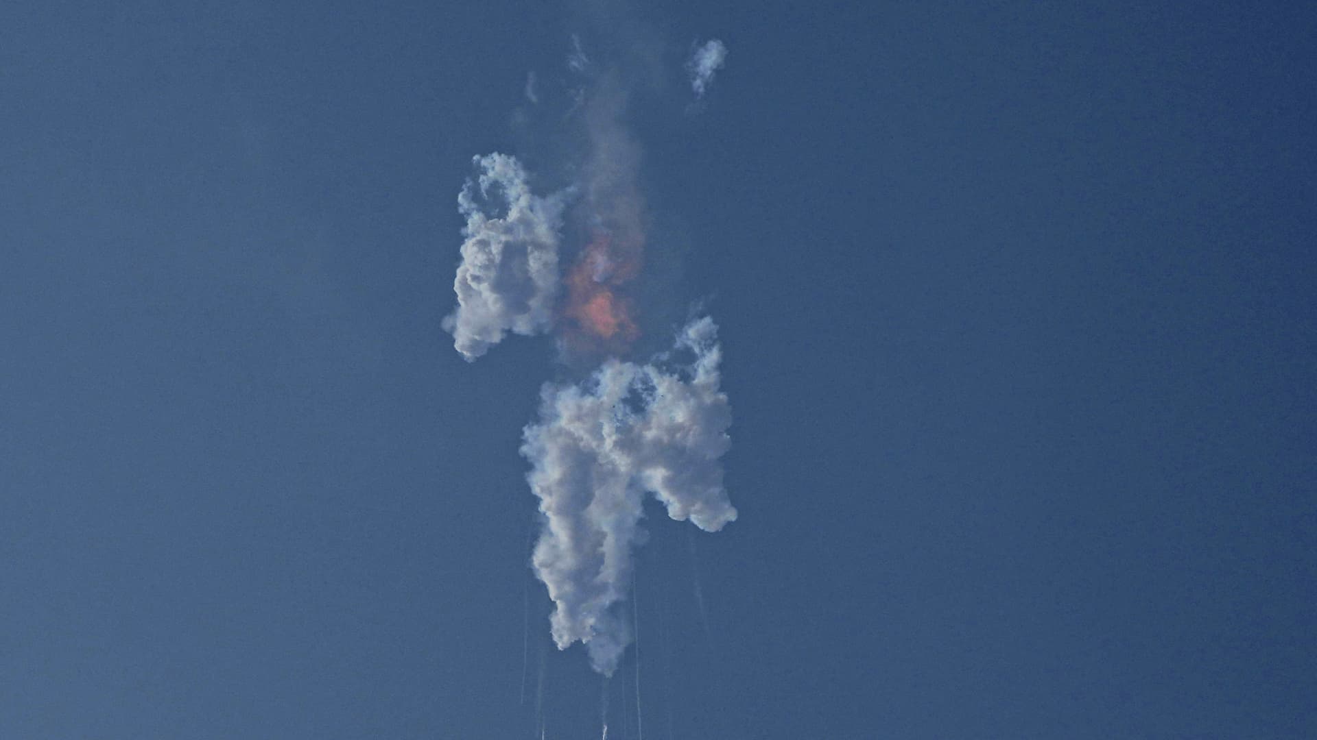SpaceX's Starship launches from Starbase in Boca Chica, Texas, Thursday, April 20, 2023. The giant new rocket exploded minutes after blasting off on it first test flight and crashed into the Gulf of Mexico.