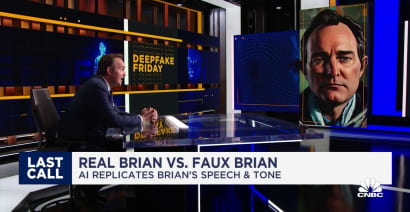 CNBC's Brian Sullivan interviews a deepfake version of himself