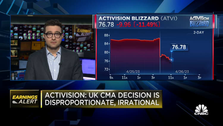 Activision beats earnings estimates on top and bottom lines after Microsoft deal collapses